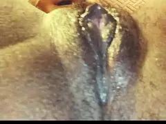 Look At This Ebony Pussy Licking Orgasm Up Close!