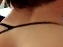 Petite Milla Santiago takes massive cock in anal sitting