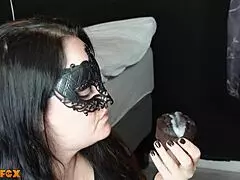 i felt so connected watching millie fox eat that cum-covered cupcake as an amateur milf