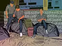 step-son walks in on step-mother masturbating in bathroom with tits and ass