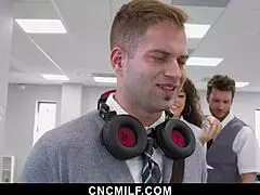 I got bent over in the office for cowgirl and missionary sex with my horny milf boss.