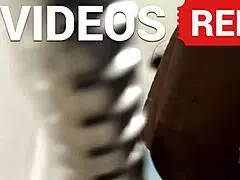 amateur ebony woman showers naked in the bathroom