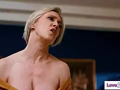 i'm the big tits cougar stepmom, tonguing my teen stepdaughter's shaved pusy so good