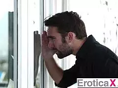 Does petite brunette riley reid get devoured by her lover in hospital?