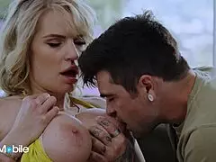 wild sloppy sex between stepmom and stepson ends with cum in her wet pussy