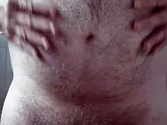 Rustyas1 - happy hairy big belly me masturbating of course, neighbors watching my orgasm!