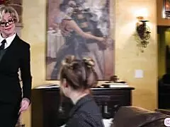 Lesbian Milf Celebrity Seducing Blonde Fan. Then Facesitting And Ass Licking Her.