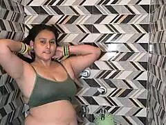 Husband's Monster Cock Cums in Mouth During Bathroom Sex!