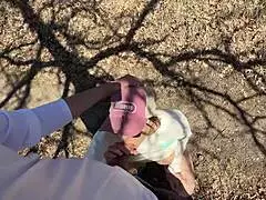 sketchy outdoor camping with curvy wife almost getting caught