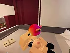 Having a good moment playing Roblox with friends 😊