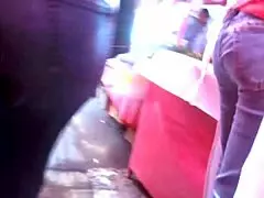 Big Ass MILF in Jeans Walking on the Street.