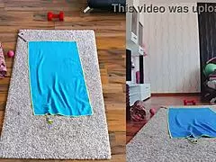 double the fun in naked yoga with ass spreading?