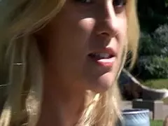 the blonde mom whore gets fucked in doggystyle and takes a facial cumshot.