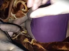 Sharing a blanket with my stepmom, but she spreads her tight trimmed pussy and i orgasm in her asshole!