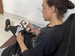 Story of giving to the sweet submissive neighbor after discovery in Spanish porn