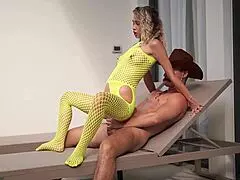 cowboy girl saddled a stallion