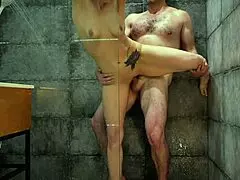 Is That Muscular MILF Showering with Wet Natural Tits?