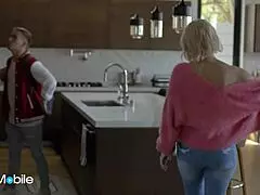 like, this bombshell milf gets her tits and body painted with her horny stepson's cum on adultmobile