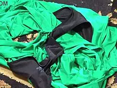 Big ass cheating wife bring home lots of cum in panties