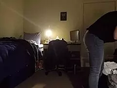 Busty milf gets caught spying