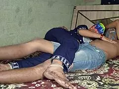 Romantic encounter in an Indian village with step sister