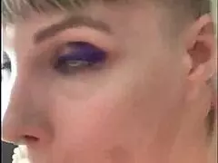 I'm moaning with pleasure while sucking this monster cock, sloppy and spitting, close up on my blowjob.