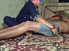 Romantic encounter in an Indian village with step sister