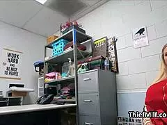 cougar pe coach bends over at work for doggystyle blowjob in office hidden cam