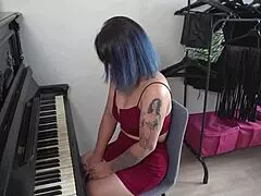 Maxine x's big tits squirt with toys!