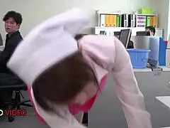 Chihiro Akino's Intense Office Blowjob Creampie