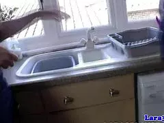 classy milf pounded by plumber in cowgirl riding with facial and trimmed pussy 😏