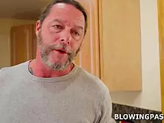 Busty Milf Deepthroating Plumber's Pipe