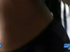 ebony slut accepts sensual raw missionary fuck instead of paying rent, rough and interracial.