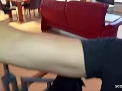 Skinny German Mother-In-Law Gets Fucked On Stairs With Rimjob And Facial