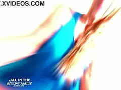 Stepmom's bikini tan lines made me horny so she helped me cum.