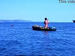 Mature amateurs enjoy a boat ride on the Volga River
