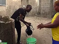 Stranger Helps Fetch Water, Milf Pays Back With Big Ass Sex!