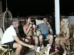 elo cardone and victor mustang dominate bruna carlos and matheus caetano in sheer red lingerie casting