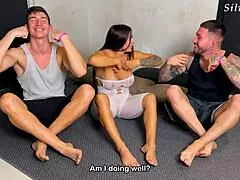 Horny Yoga Teachers Shove Two Big Cocks Into Busty Milf Silvana Lee!