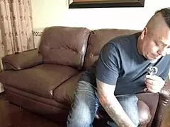 beautiful brunette university student comes for casting, gets cowgirl riding and creampie in 1on1