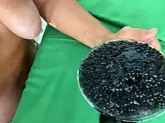 Mature Stepmom Milking Breeding Bull Balls In Food Fetish Orgasm