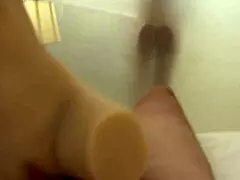 Stepmother and her STEPSON SHARE A HOTEL BED IN POV VIEW