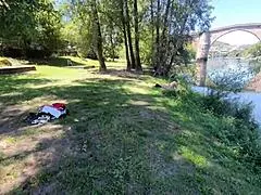 Surprised by milf's hairy pussy massage on beach?