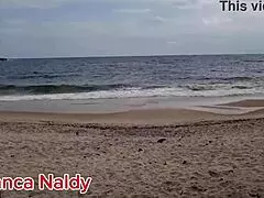 Beautiful Brazilian Flashes Clit on Beach!