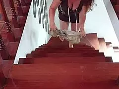 My young housewife stepmom got stuck and I fucked her hard.