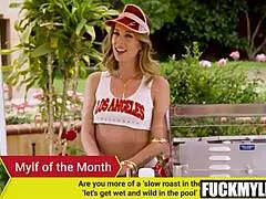 voluptuous milf millie morgan serves her soaking wet pussy for cock-drilling at the hot dog stand 🍆💦