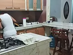 i catch my stepsister in the kitchen dancing very sexy semi naked -porn in spanish she is a very sexy stepsister