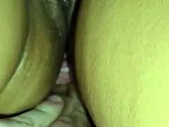 Sexy Latina wife spreads her tight pussy in missionary for a close-up view