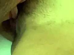 the tip of my tongue gets wet in my pussy