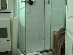 stepson jerks off watching his stepmother shower in the morning